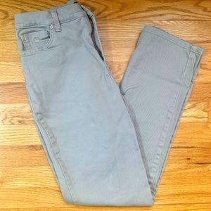 Straight leg khaki jeans